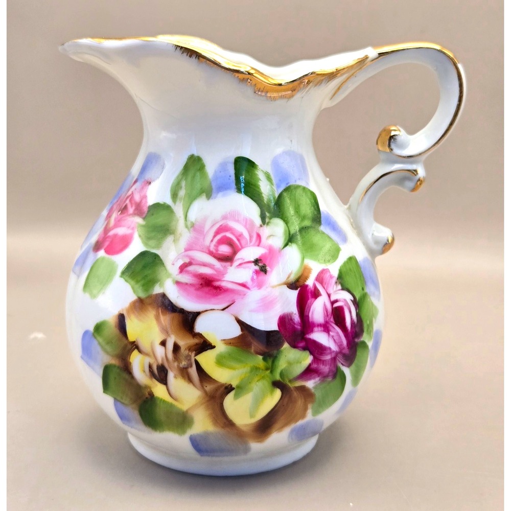 A Vintage Porcelain Floral Pitcher Model 7597 by Andrea by Sadek. B#16